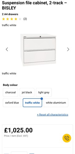 Bisley steel filing cabinet - bisley,