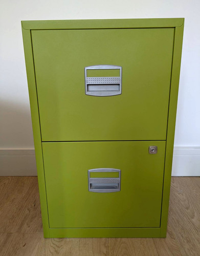 Bisley green metal drawer - bisley,